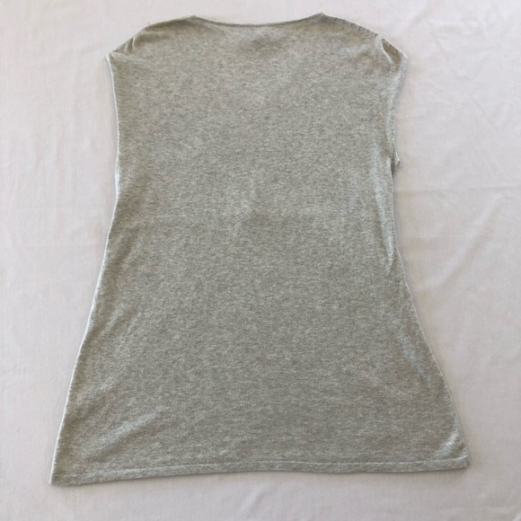 Eileen Fisher Tunic Top Size PL Womens Organic Cotton Knit Sleeveless Drawstring - Picture 9 of 12